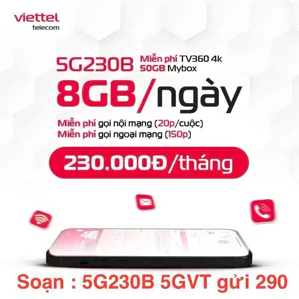 đăng ký gói 5G230B